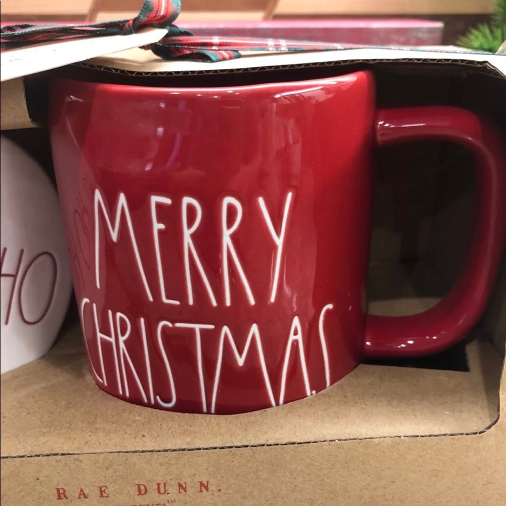 MERRY CHRISTMAS Rae Dunn Coffee Mug & Coaster Set